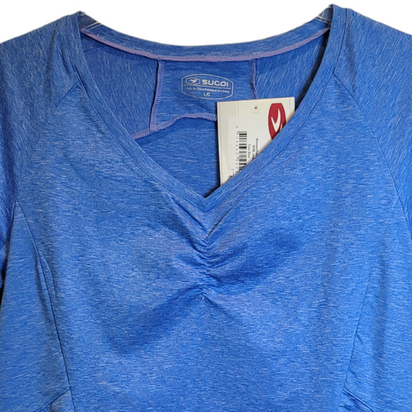 Sugoi Cycling Shirt RPM Jersey Womens Sz Large Blue Short Sleeve Semi-Fitted - Picture 7 of 13